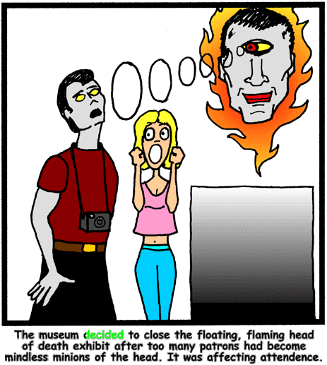 Floating Flaming Head of Death