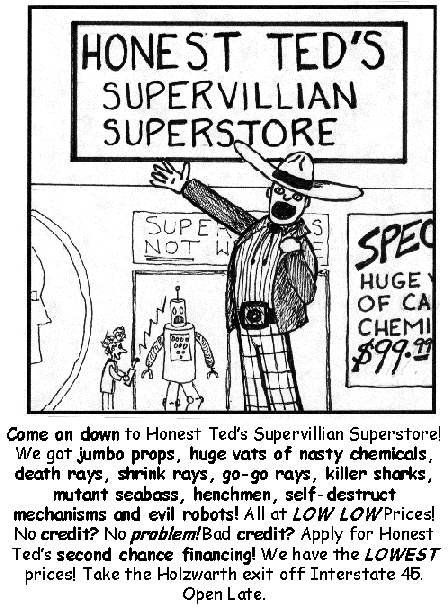 Honest Ted's Supervillain Superstore