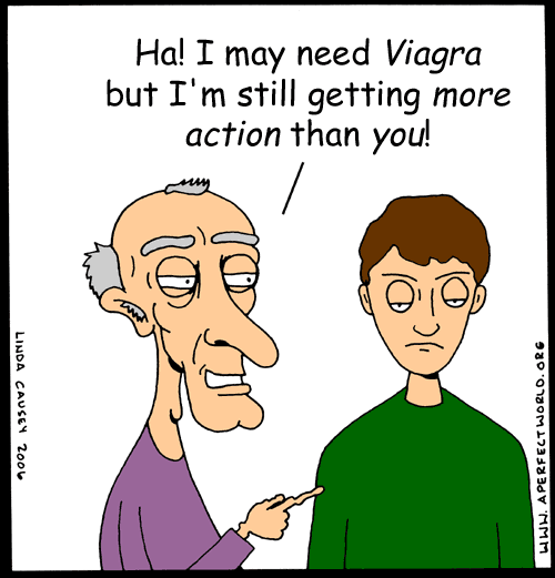 Old man still getting more action even if he needs Viagra