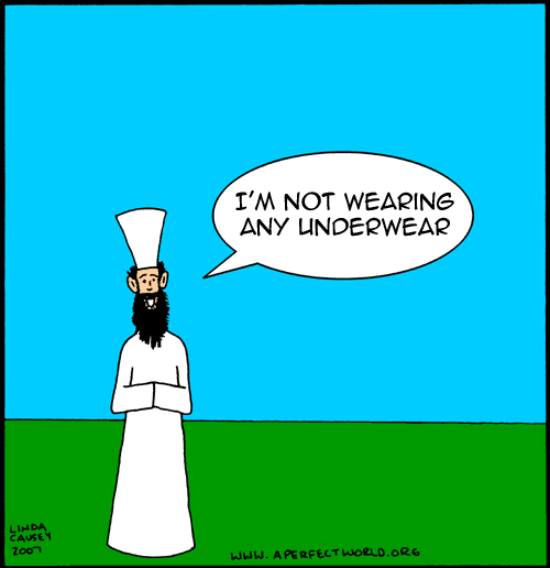 Priest is not wearing any underwear