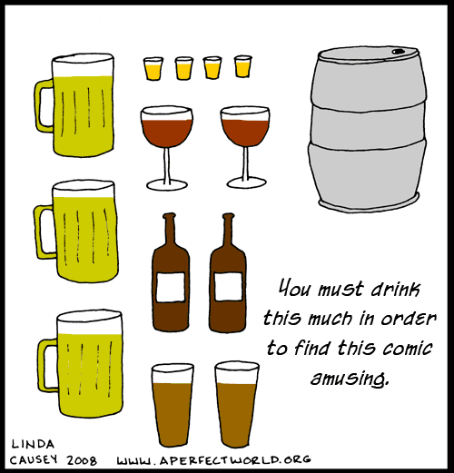 You must drink this much in order to find this comic amusing