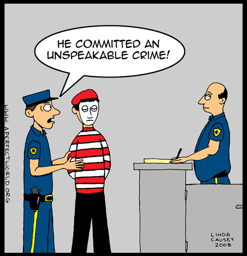This mime committed unspeakable crimes!