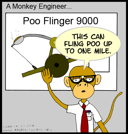 The Poo Flinger 9000 can fling poo up to one mile