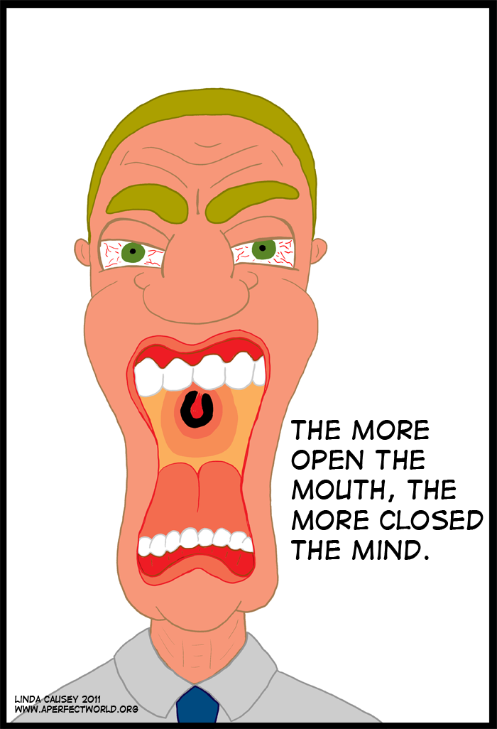 The more open the mouth the more closed the mind