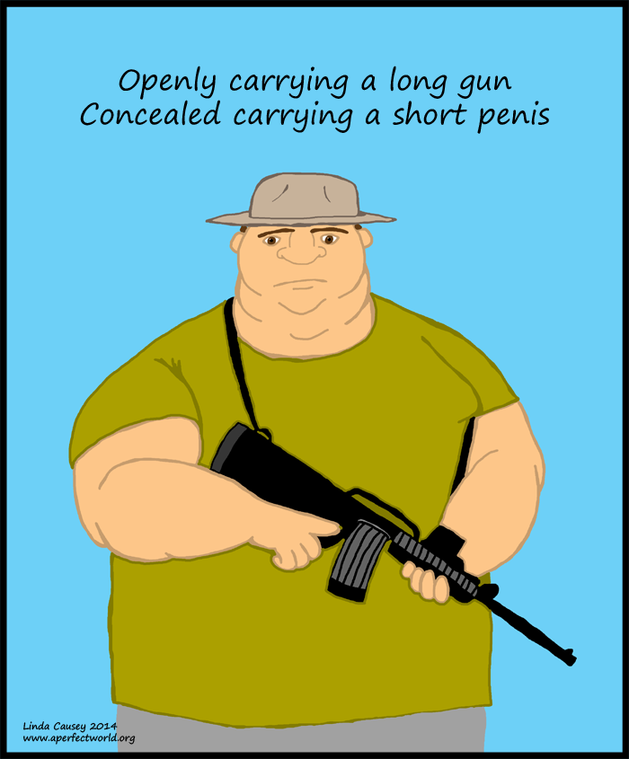 Open carying a long gun, concealed carrying a short penis