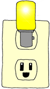 Outlet with a bright idea